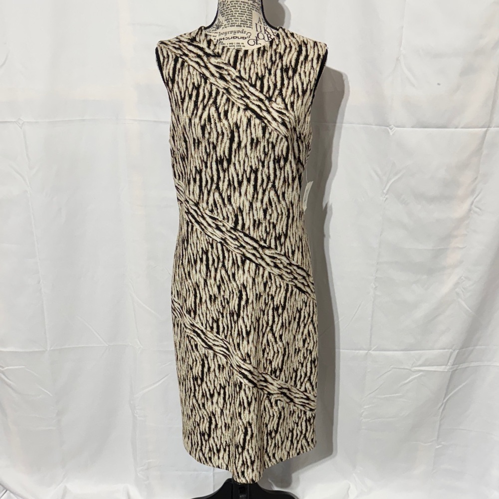 Anne Klein Zebra Print Midi Dress